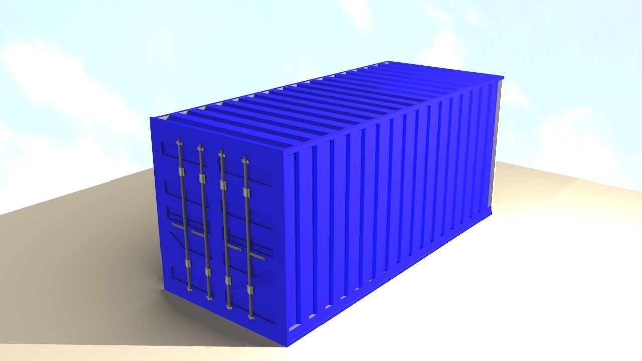 Cargo Container Free 3D model_2