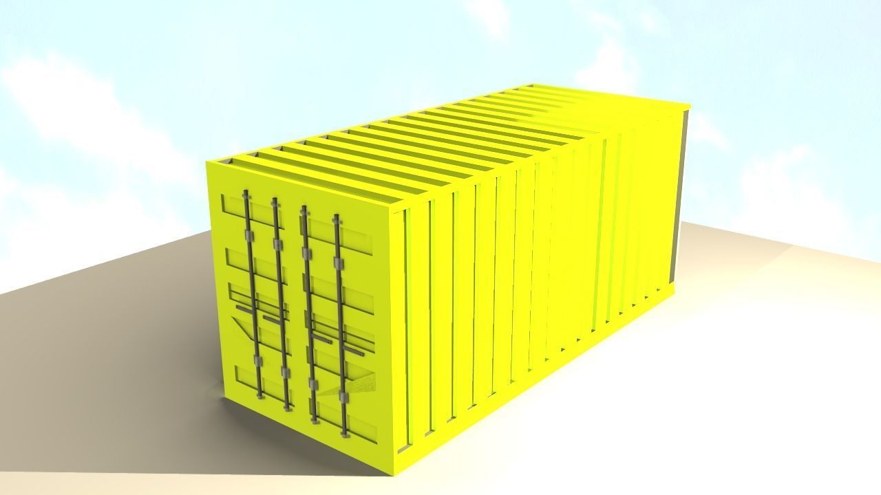 Cargo Container Free 3D model_9