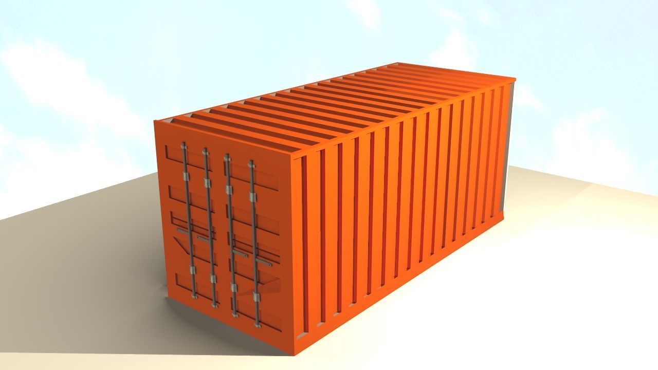 Cargo Container Free 3D model_3
