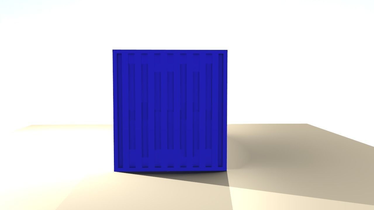 Cargo Container Free 3D model_7