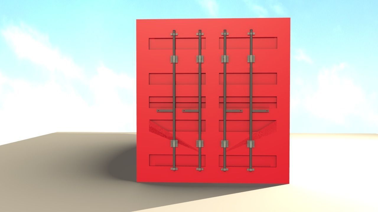 Cargo Container Free 3D model_5