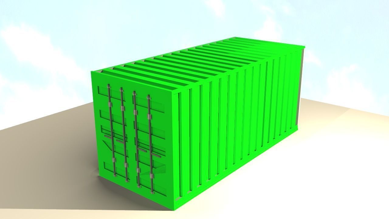 Cargo Container Free 3D model_1