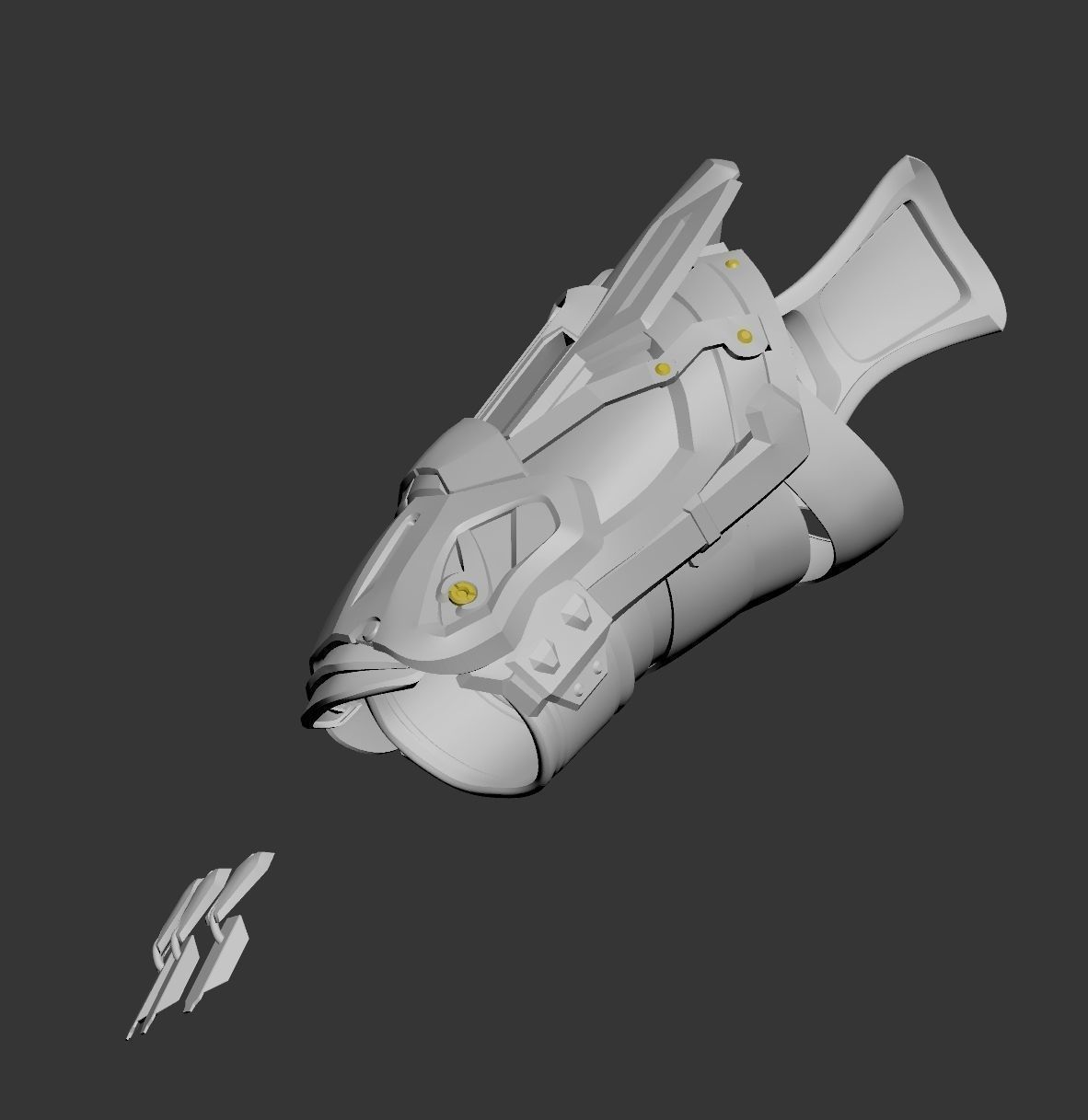 Batman Arkham Knight Shoulder Forearm armor 3D print model_13