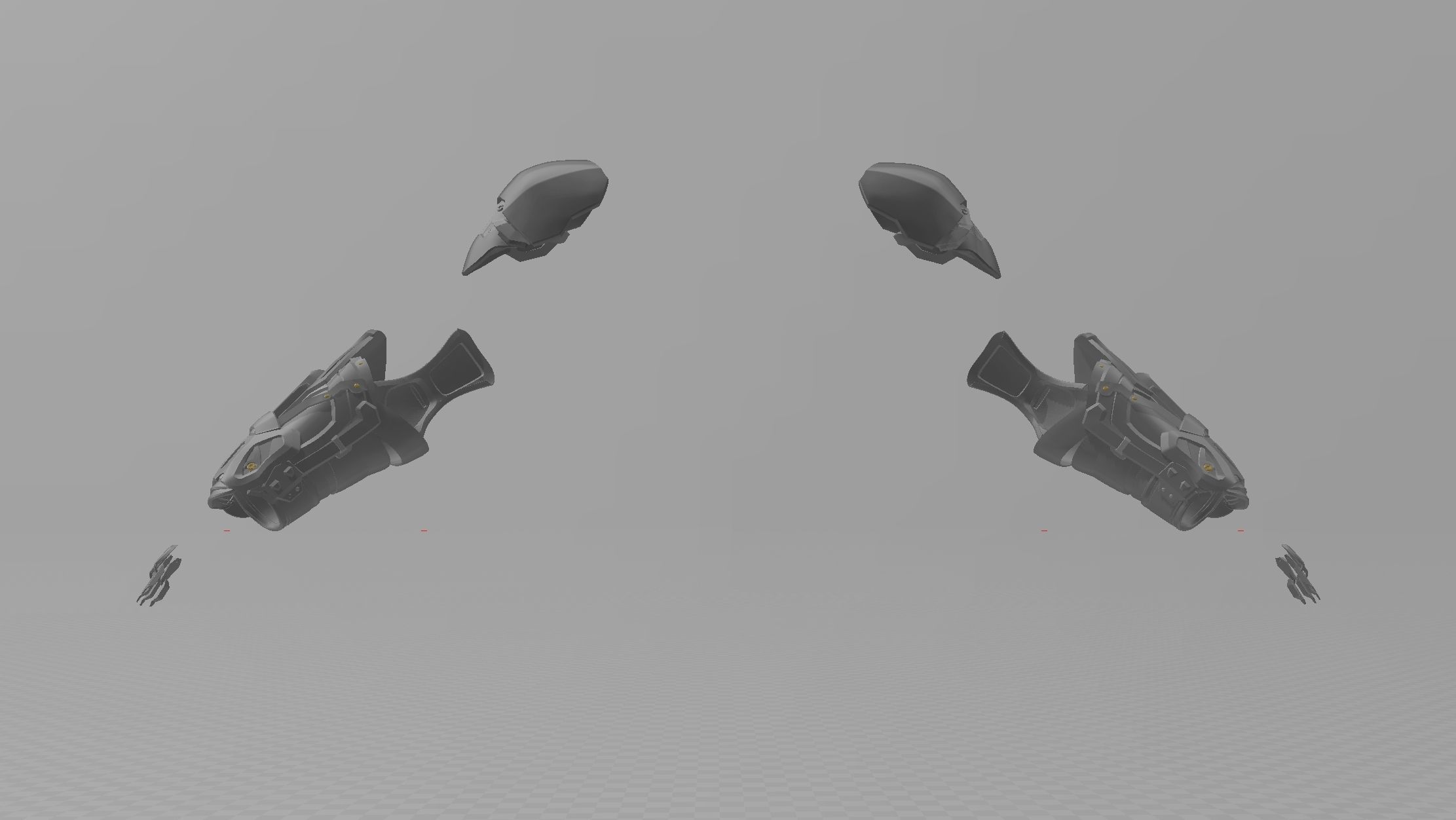 Batman Arkham Knight Shoulder Forearm armor 3D print model_1