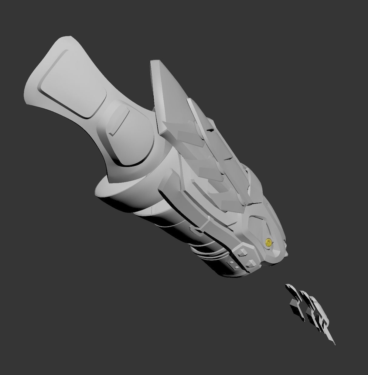 Batman Arkham Knight Shoulder Forearm armor 3D print model_12
