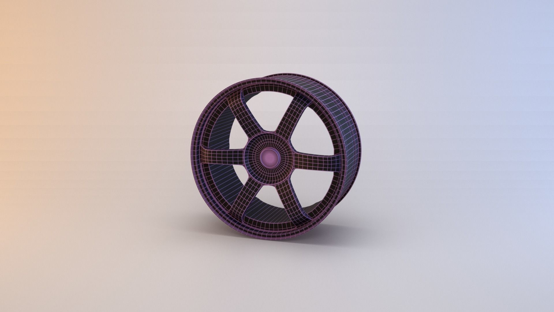 6 Spoke Rim Low-poly 3D model_21