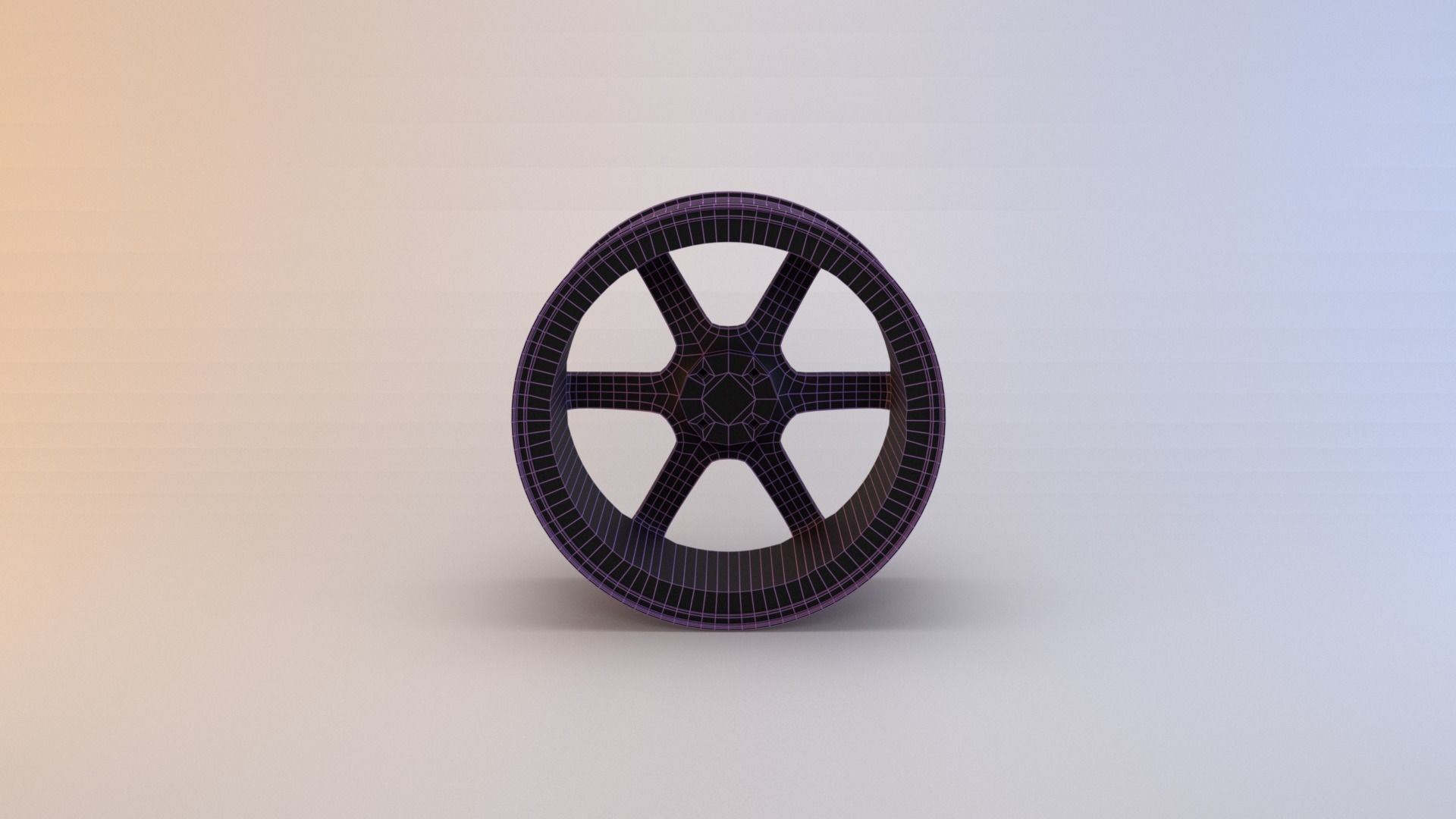 6 Spoke Rim Low-poly 3D model_12