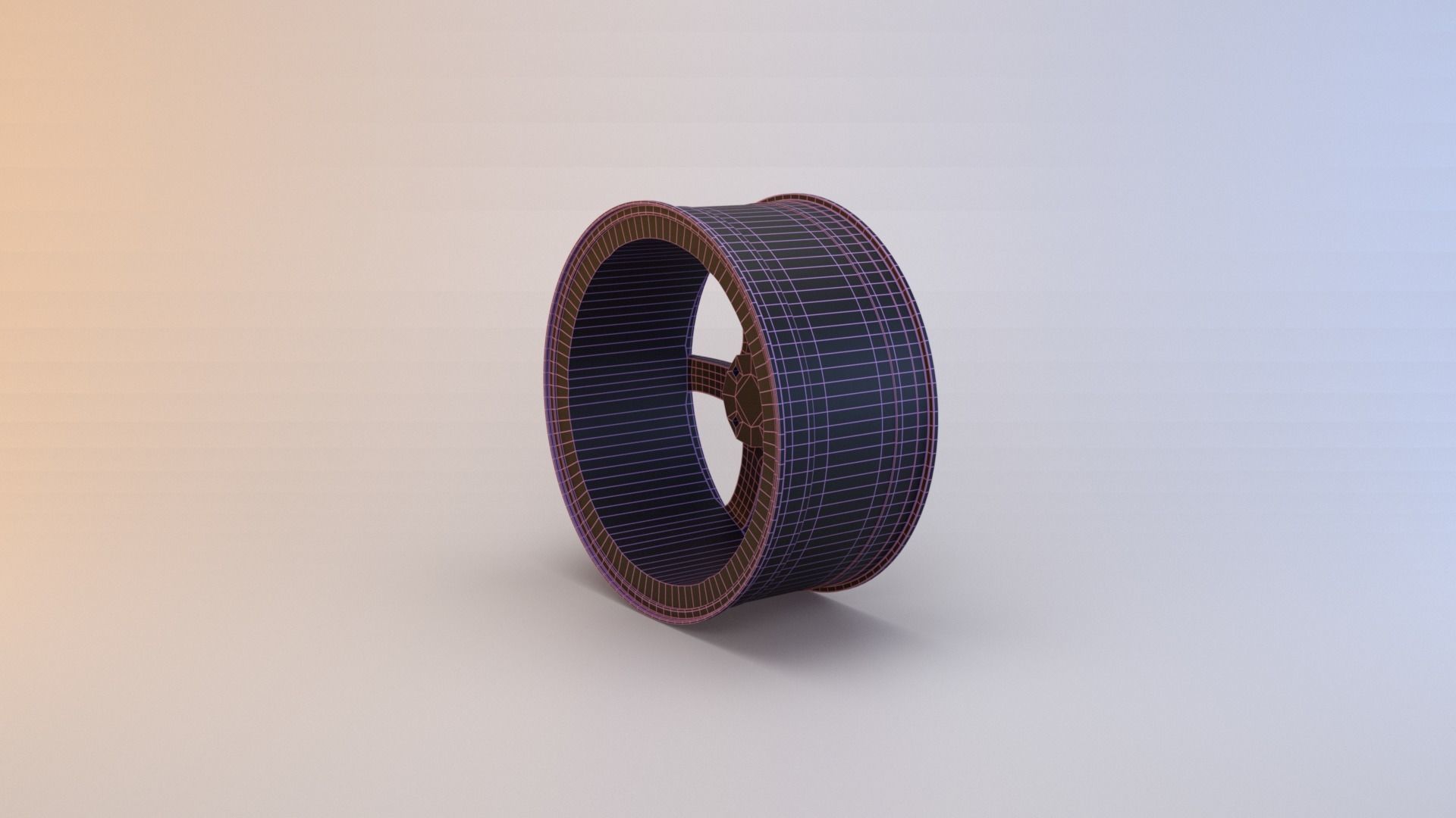 6 Spoke Rim Low-poly 3D model_9