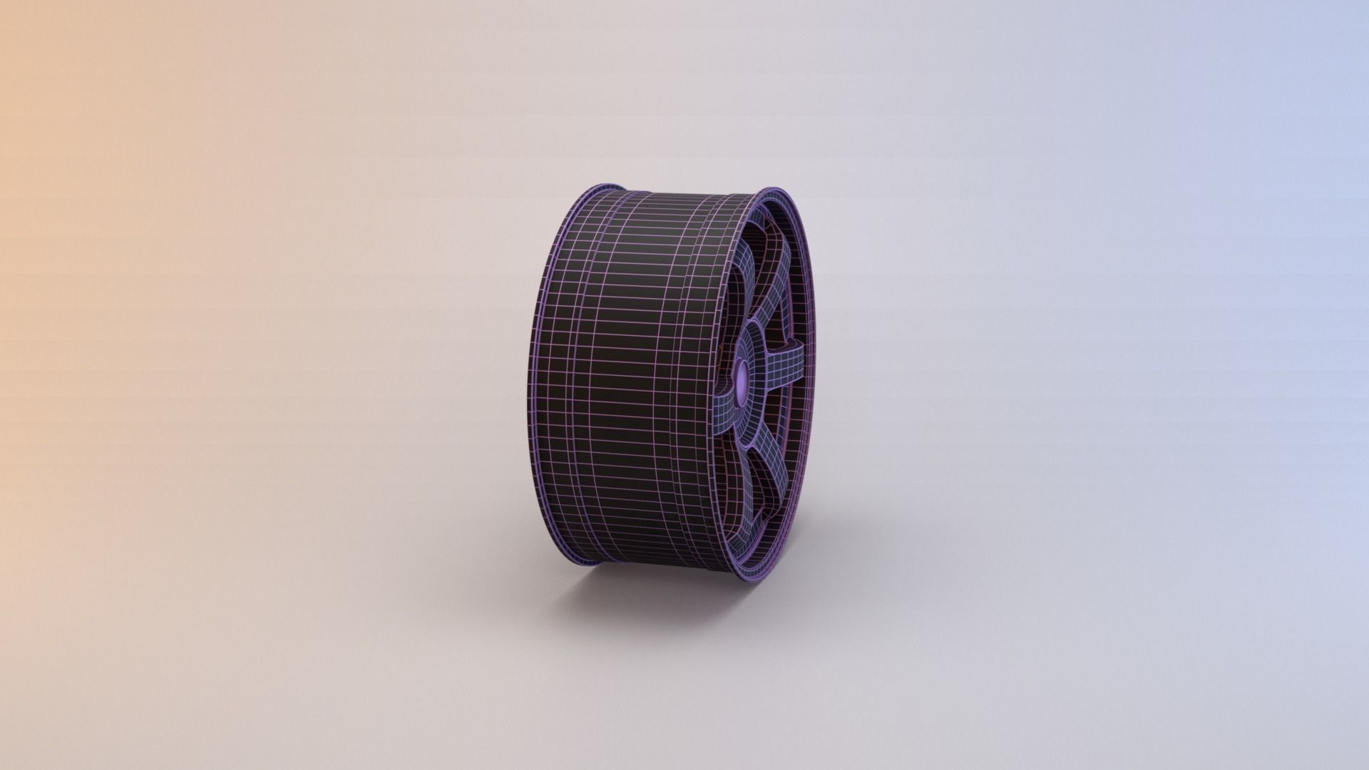 6 Spoke Rim Low-poly 3D model_6