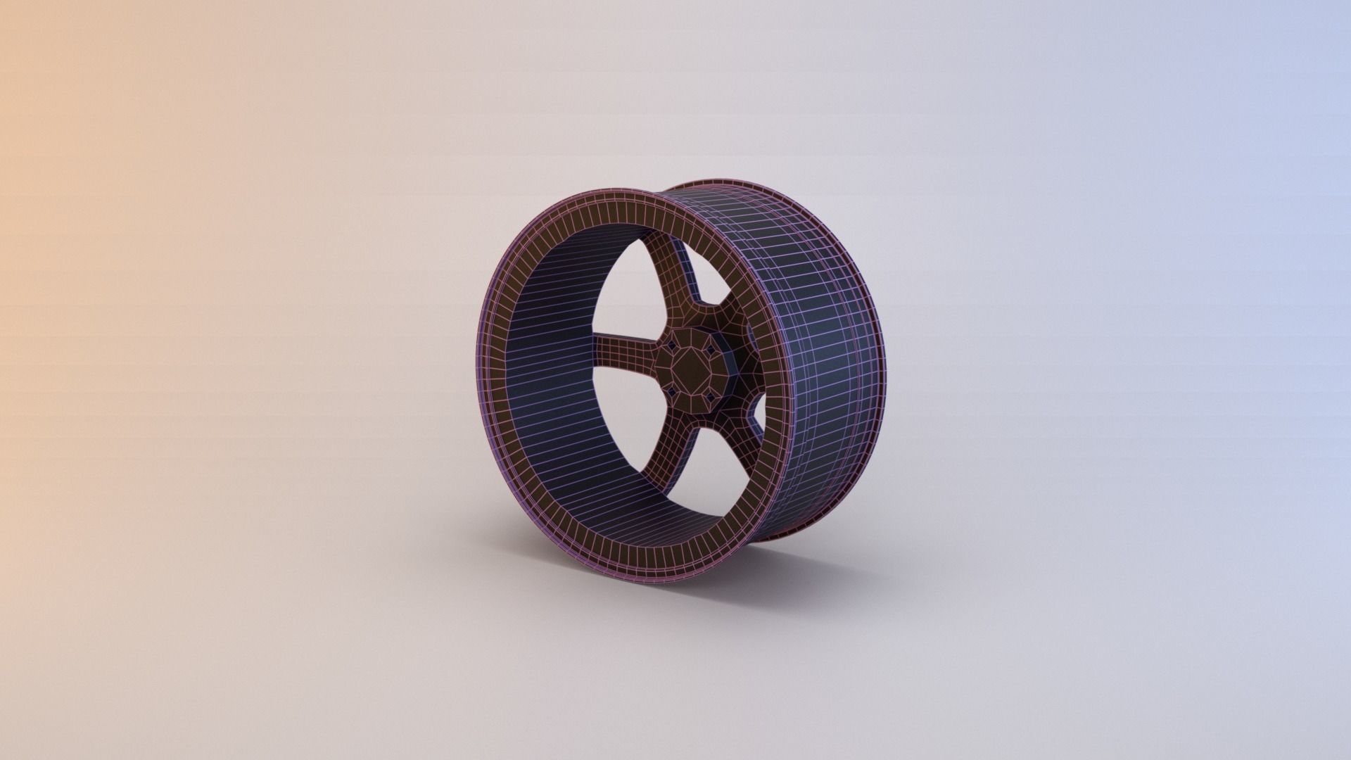 6 Spoke Rim Low-poly 3D model_10