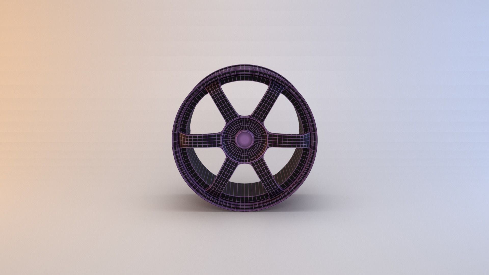 6 Spoke Rim Low-poly 3D model_22
