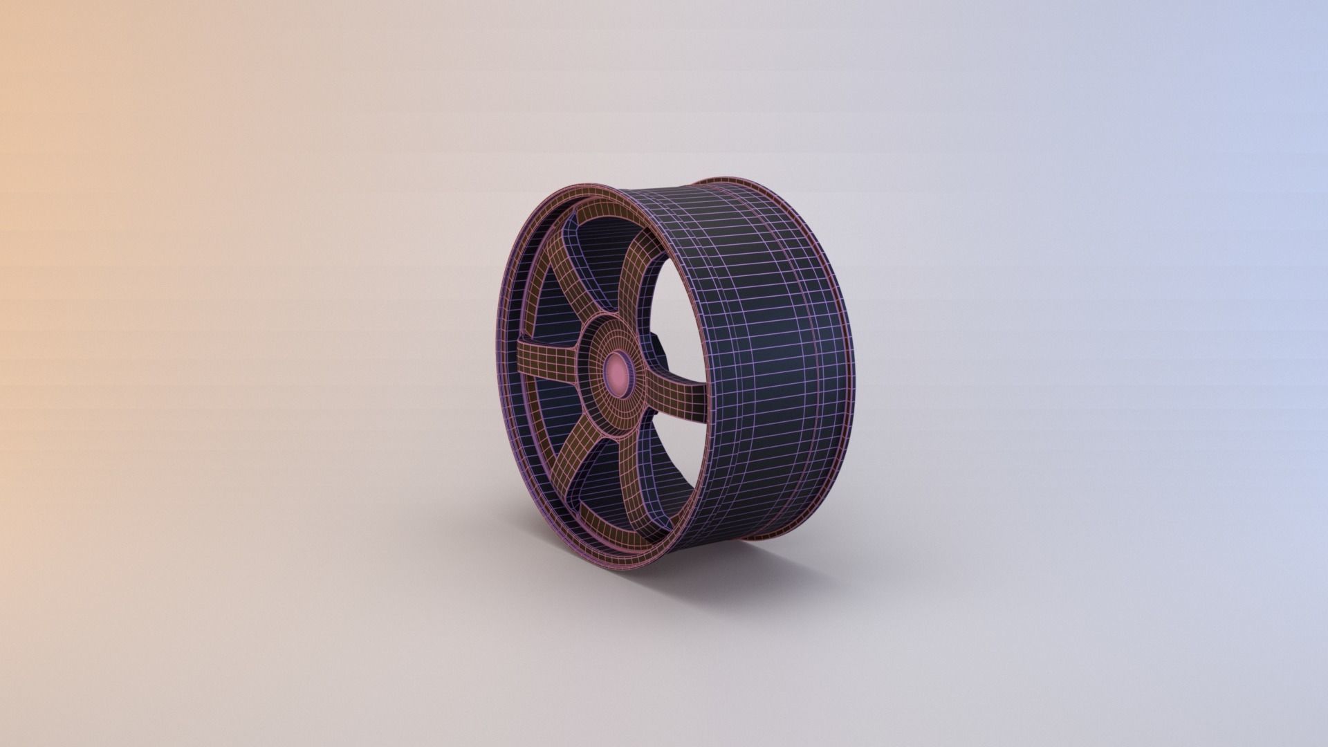 6 Spoke Rim Low-poly 3D model_19