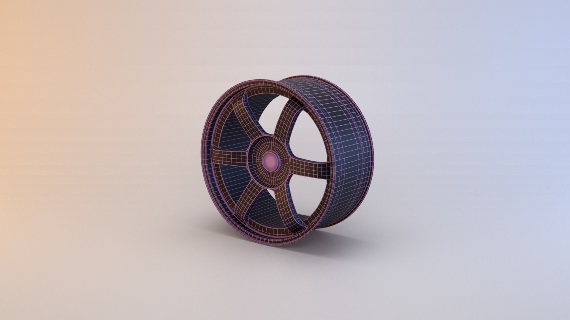 6 Spoke Rim Low-poly 3D model_20