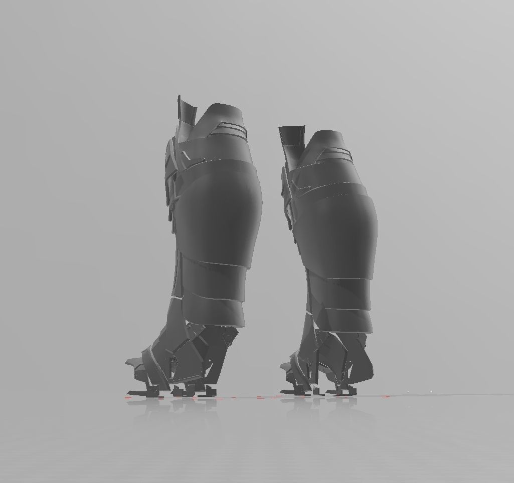 Batman Arkham Knight Shin armor  3D print model_3