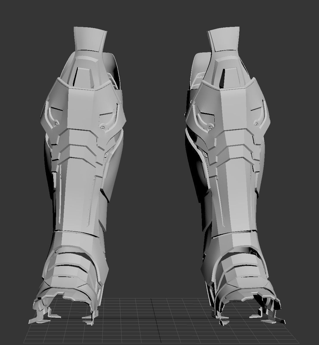Batman Arkham Knight Shin armor  3D print model_7
