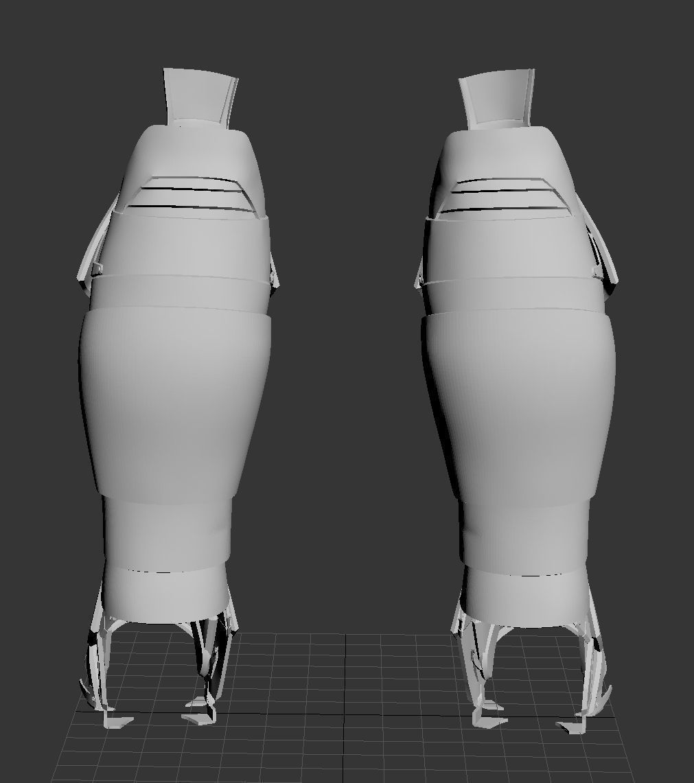 Batman Arkham Knight Shin armor  3D print model_5
