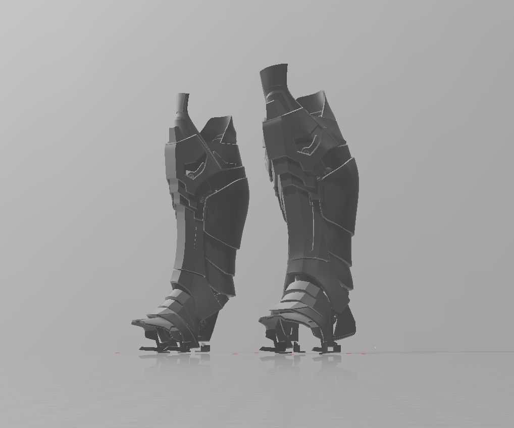 Batman Arkham Knight Shin armor  3D print model_2