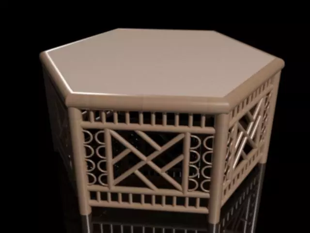 3d wood table 3D model