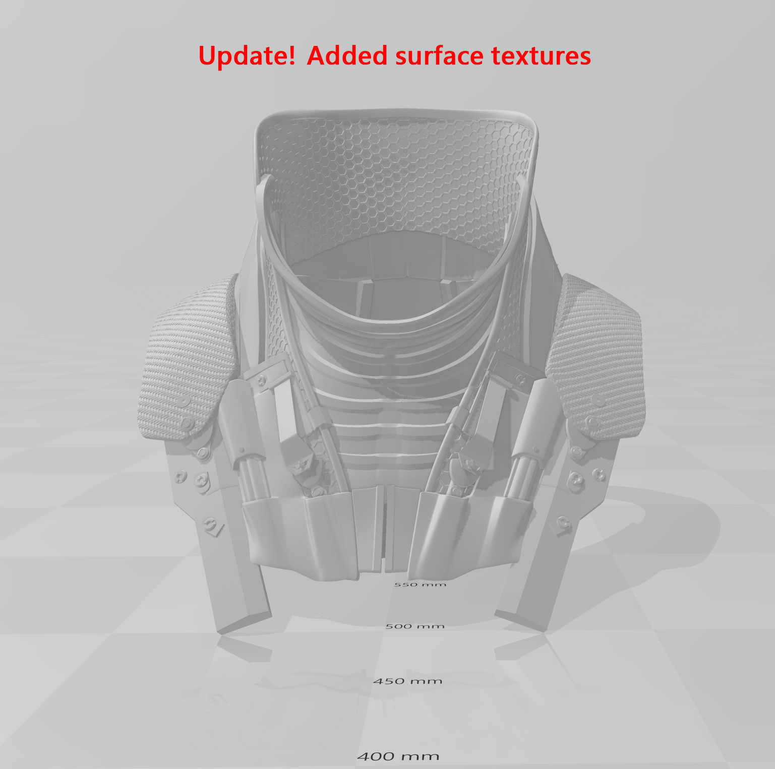 Batman Arkham Knight Cowl Neck Chest Back armor 3D print model_5