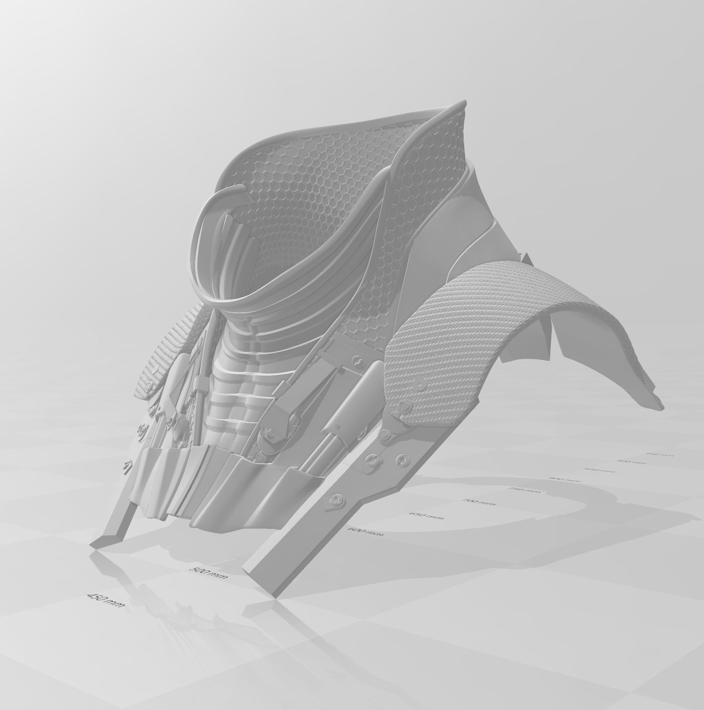 Batman Arkham Knight Cowl Neck Chest Back armor 3D print model_6