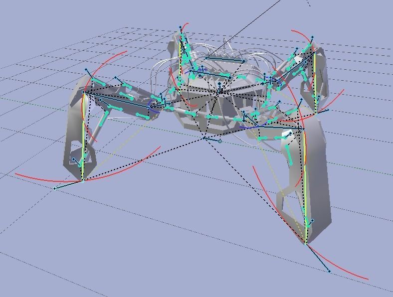 Hydraulic spider Low-poly 3D model_9