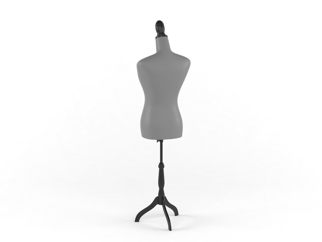 Classic Female Mannequin Form 3D model_3