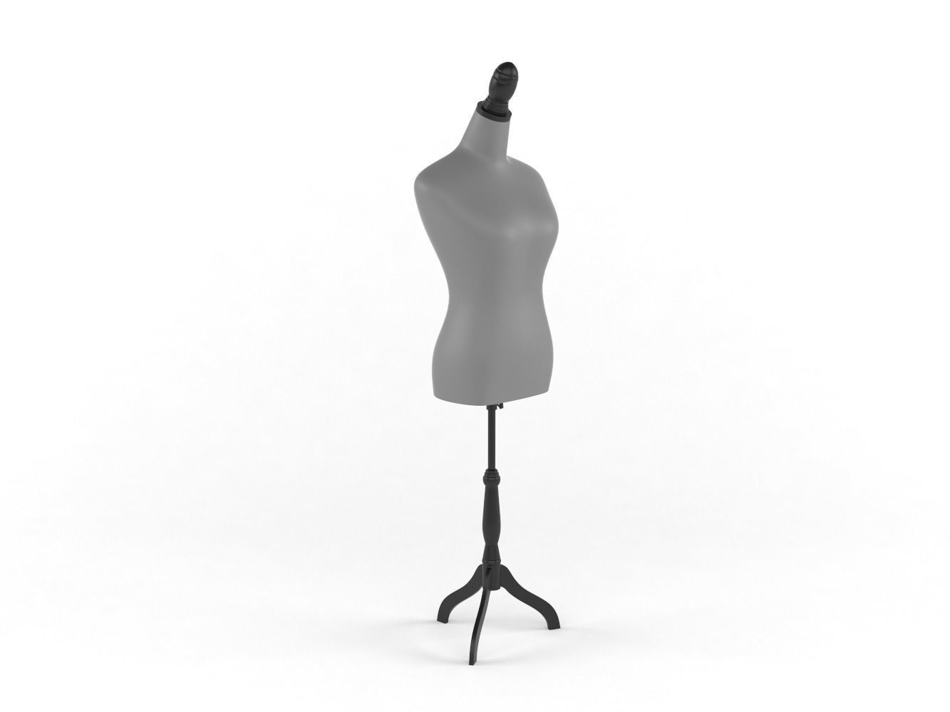 Classic Female Mannequin Form 3D model_4