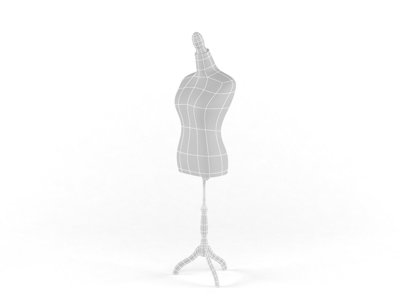 Classic Female Mannequin Form 3D model_7