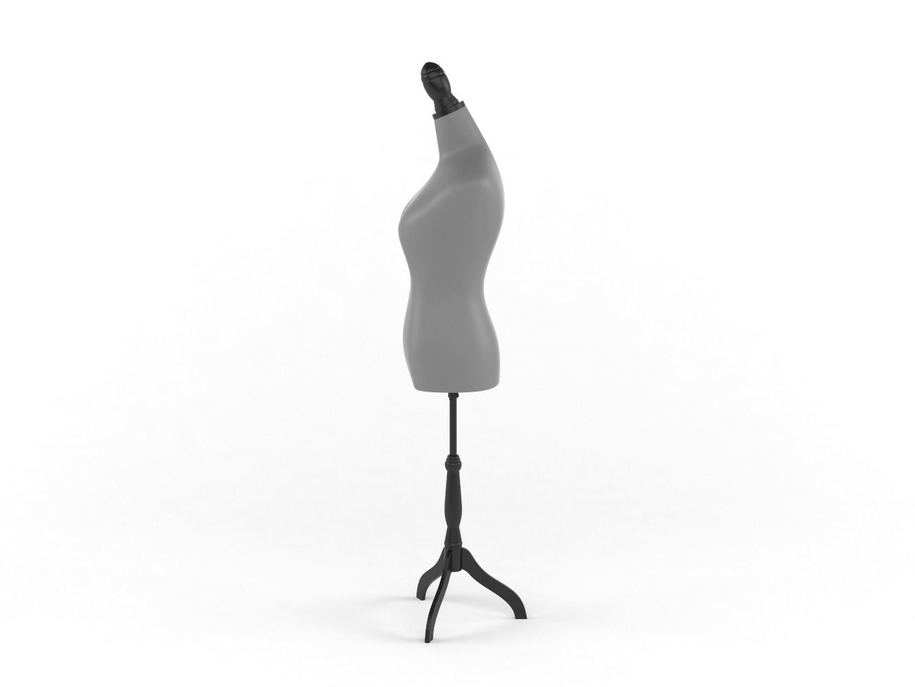 Classic Female Mannequin Form 3D model_2