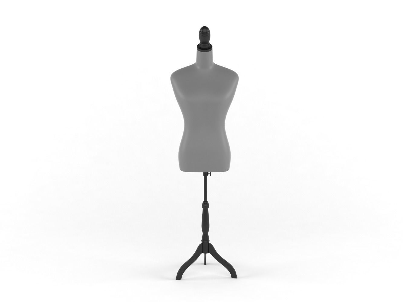 Classic Female Mannequin Form 3D model_1