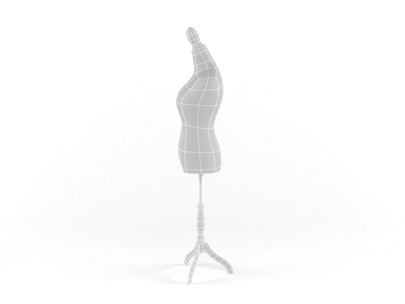 Classic Female Mannequin Form 3D model_8