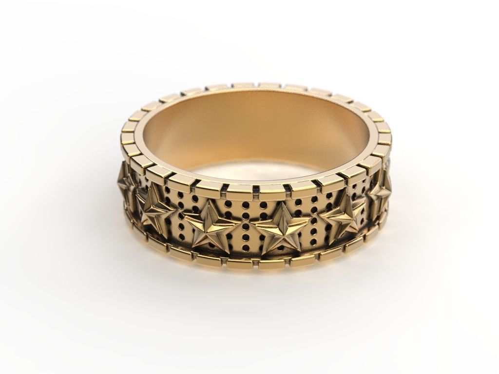 Ring star around 3D print model_7