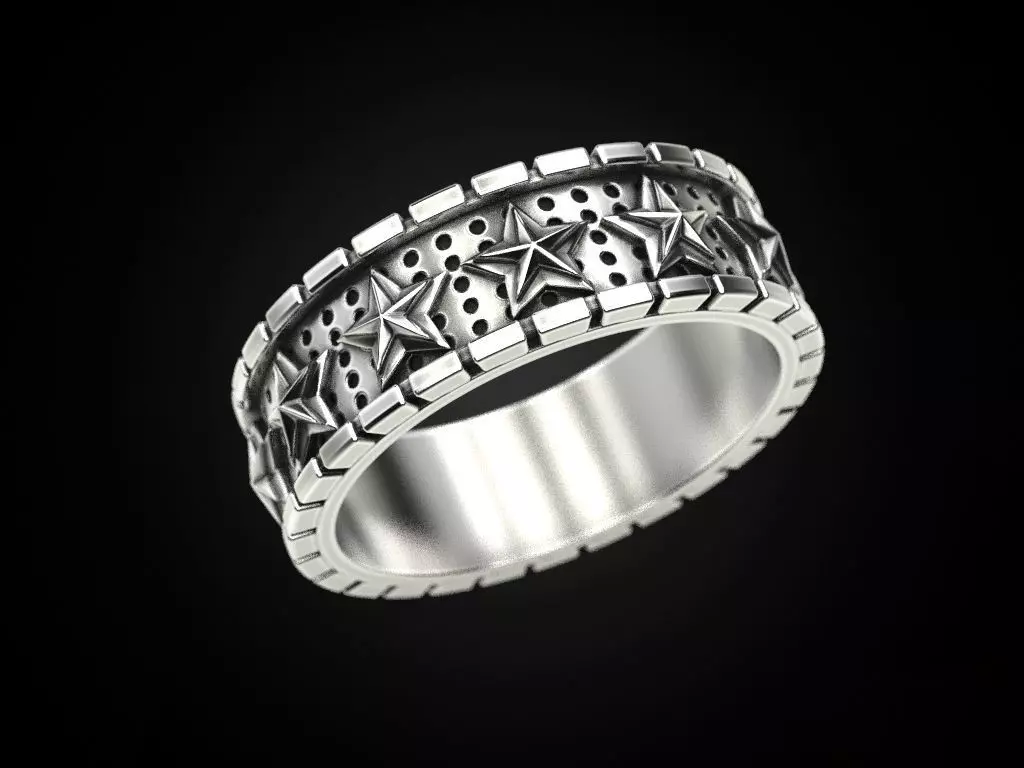 Ring star around 3D print model_0