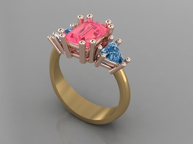 woman rings 3D print model