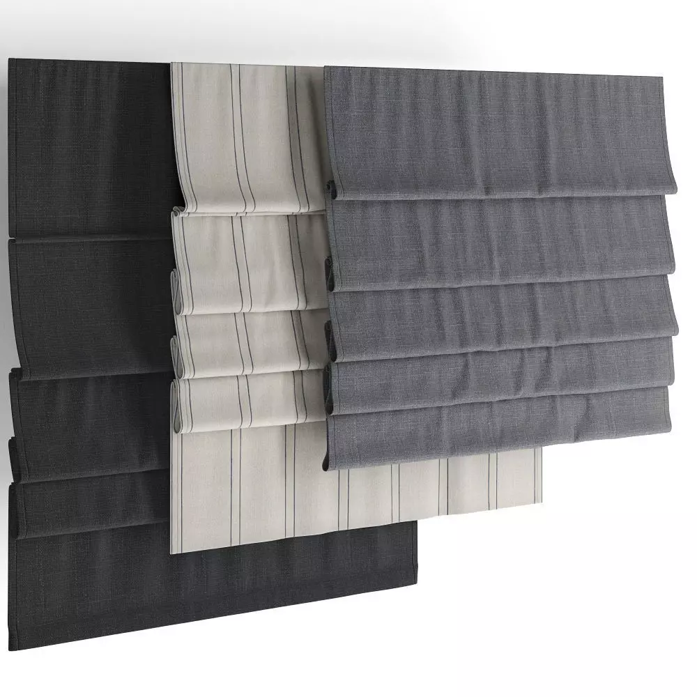 Roman blinds set 13 3D model