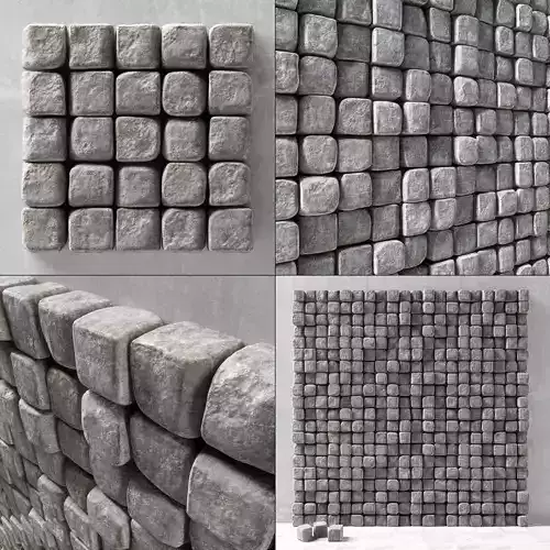 Stone  cube panel