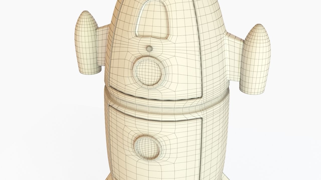 Spaceship toy 3D model_6