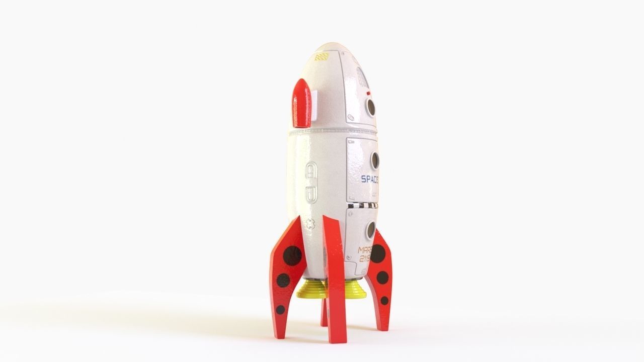 Spaceship toy 3D model_1