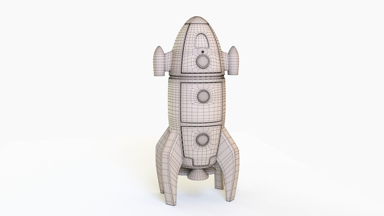 Spaceship toy 3D model_4