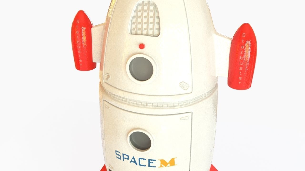 Spaceship toy 3D model_2