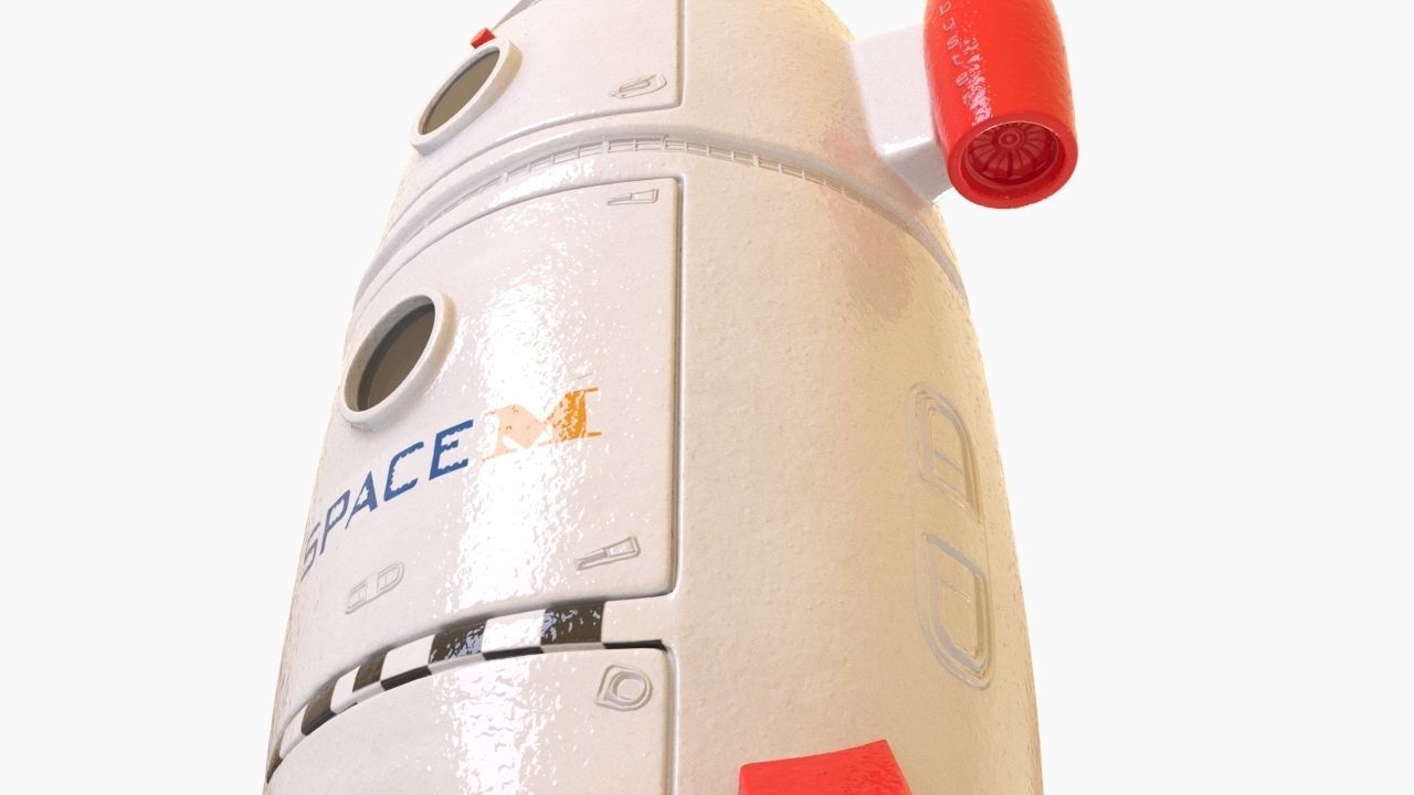 Spaceship toy 3D model_3