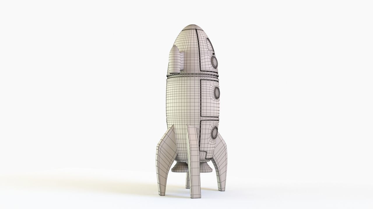 Spaceship toy 3D model_5
