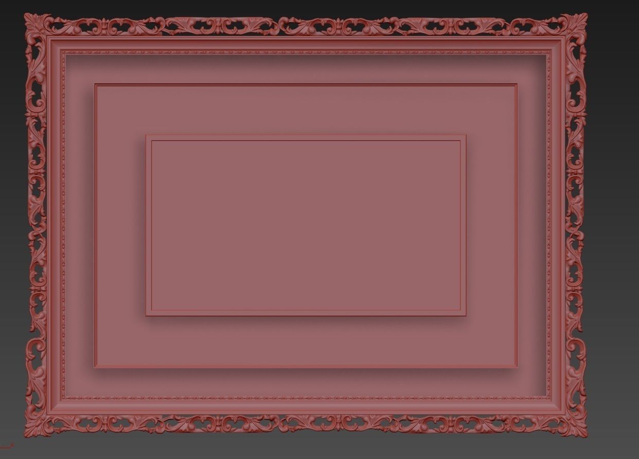 TV Furniture baguette  3D model_2