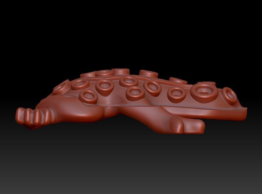 necklace frog with holes 3D print model_2