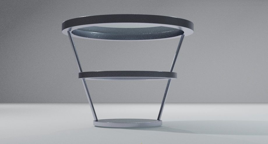Rounded table Free 3D model_1