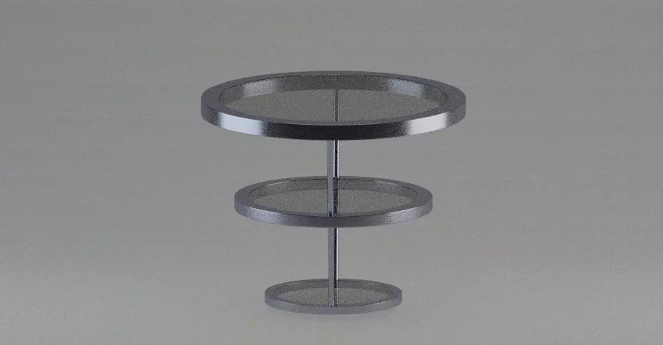 Rounded table Free 3D model_0
