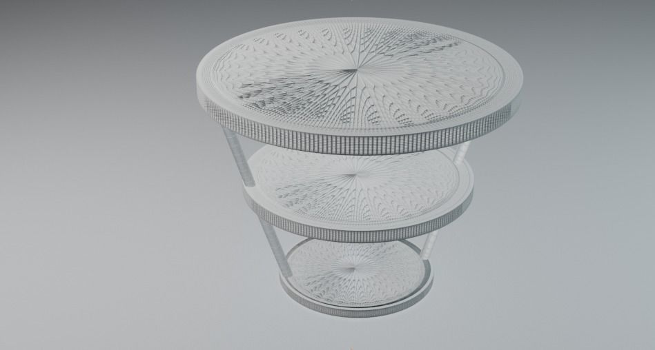 Rounded table Free 3D model_3
