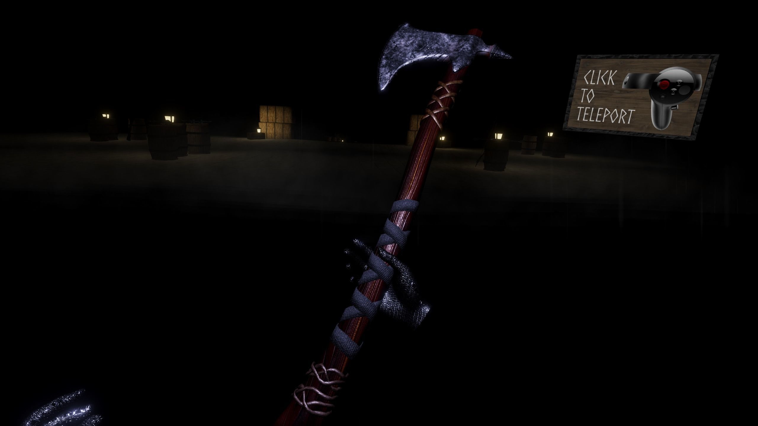 Game Ready Battle Axe Low-poly 3D model_4