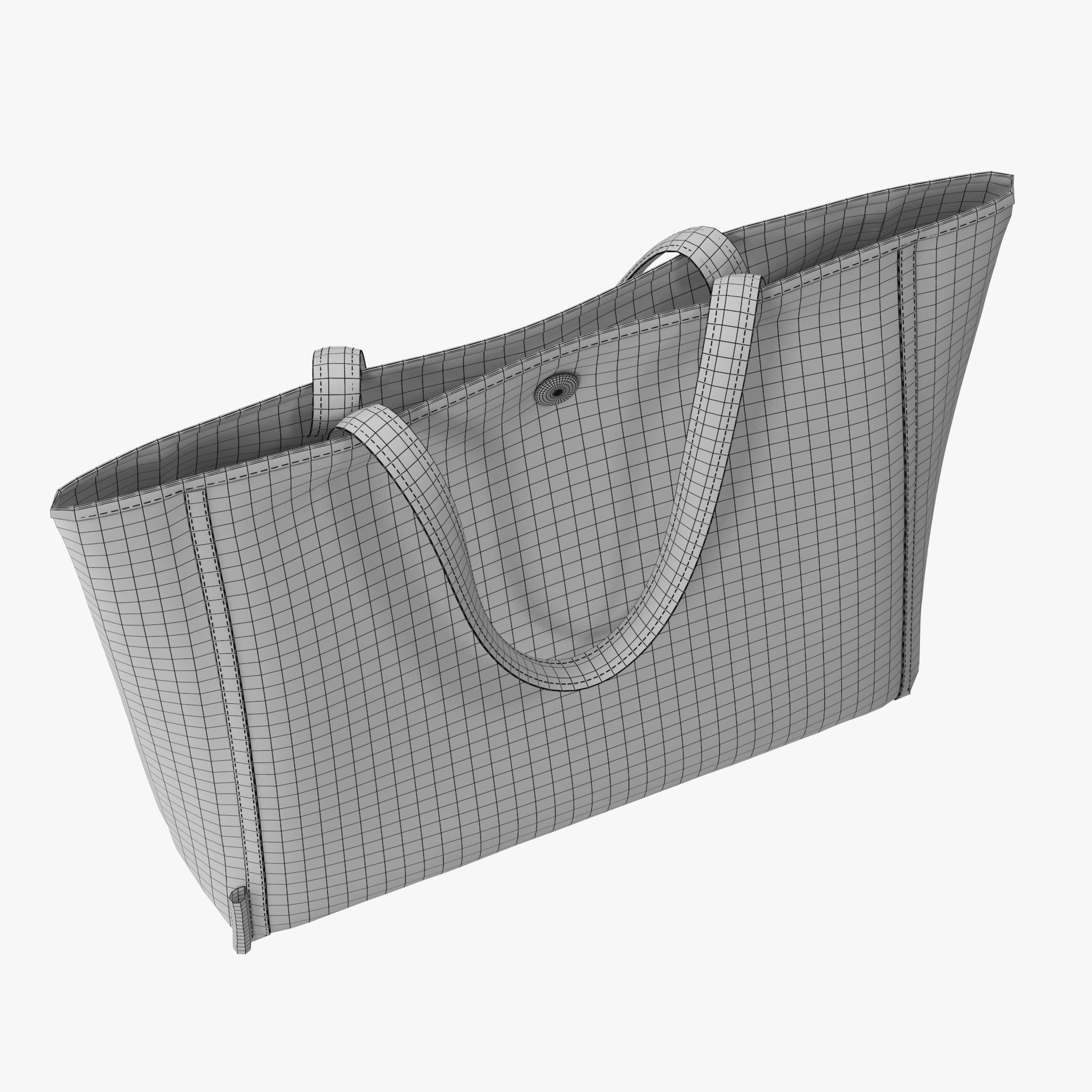 Handbag tote bag 3D model_11