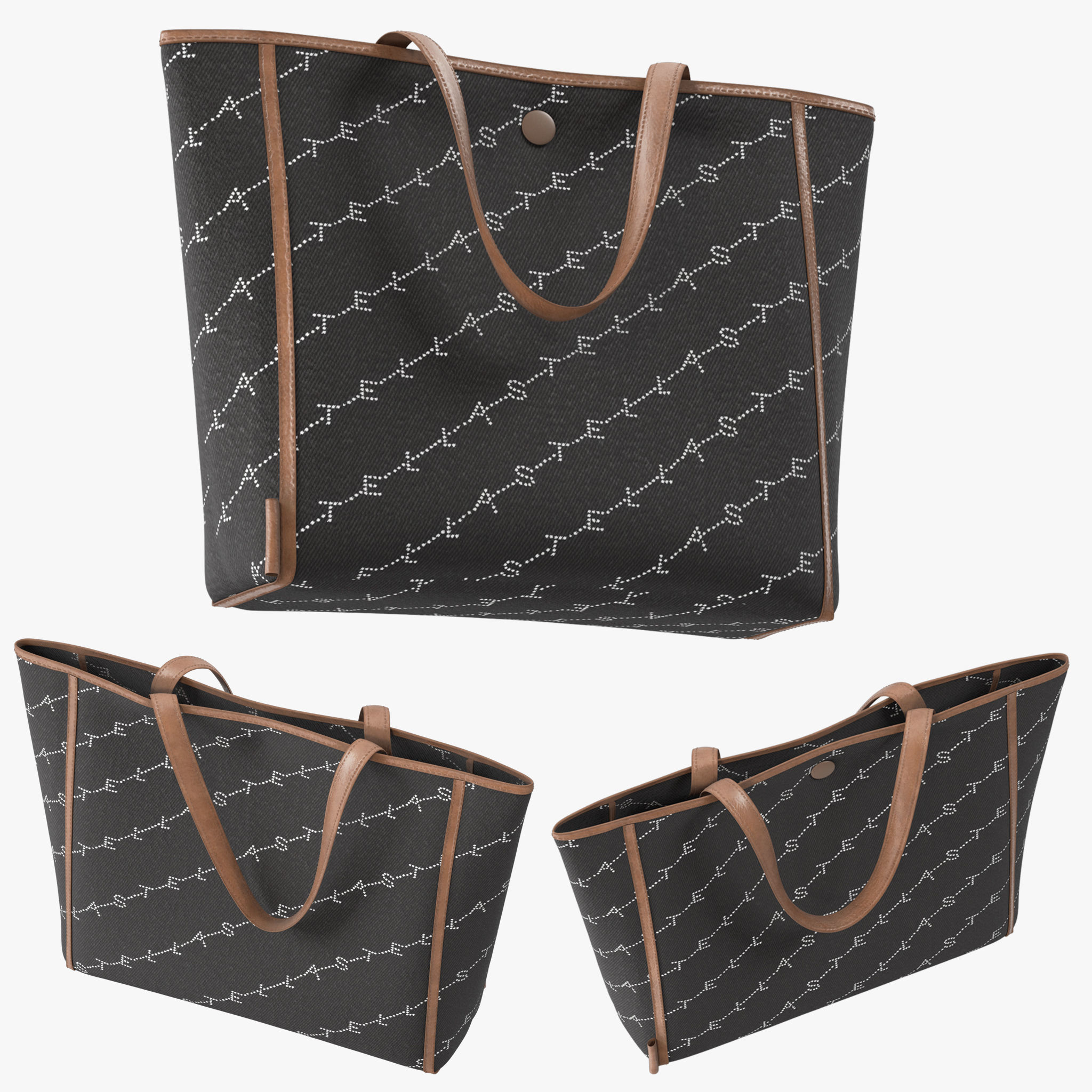 Handbag tote bag 3D model_8
